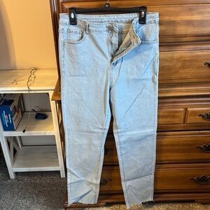 SHEIN Women's Light Blue Skinny Jeans